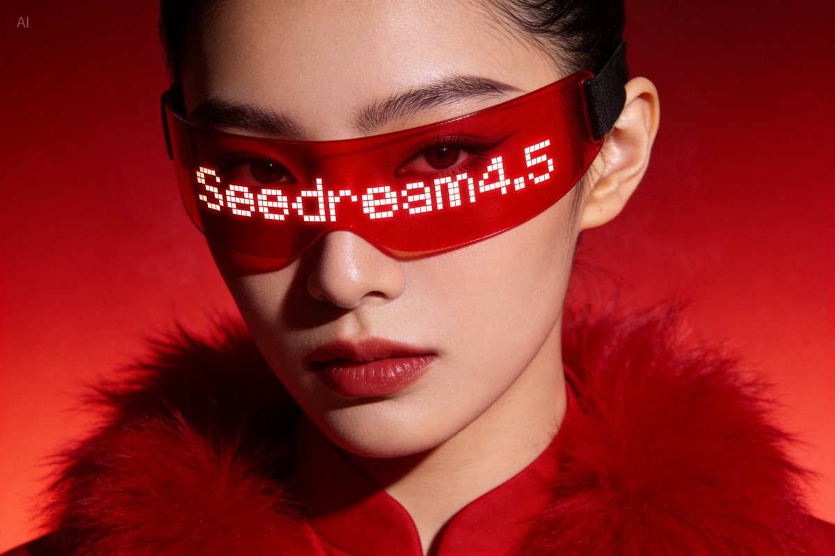 Seedream 4.5 AI Image Model Poster Layout and Logo Design AI image prompt example
