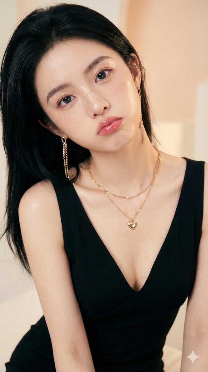 소프트 로맨틱 스타일의 젊은 여성 초상화 반려동물 실사 AI 결과: 소프트 로맨틱 스타일의 젊은 여성 초상화