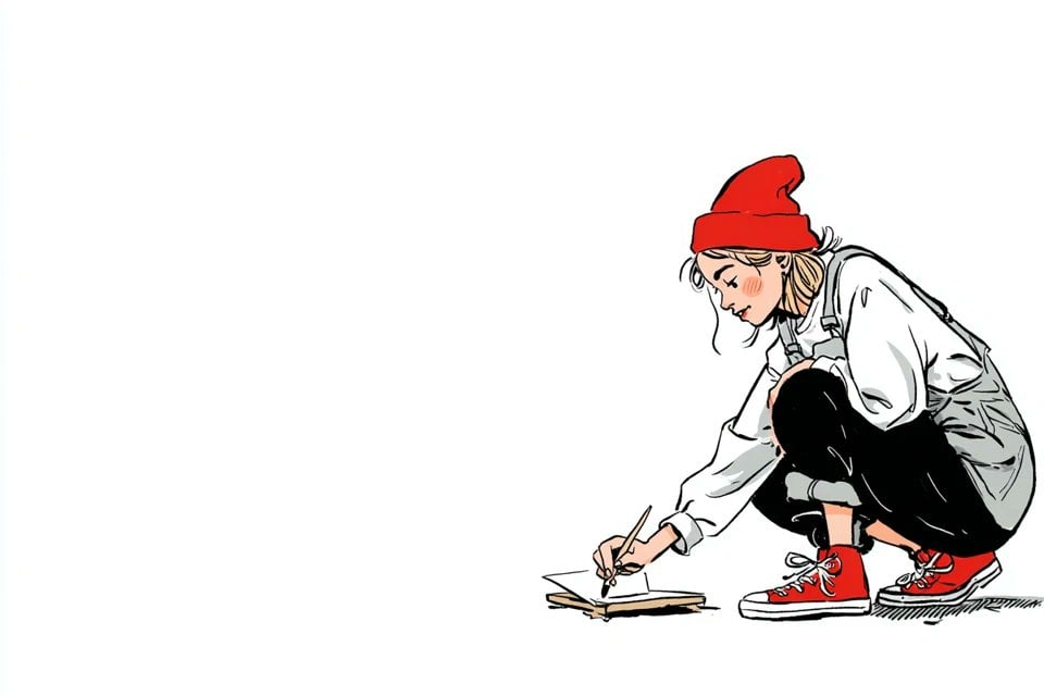 Gemma Correll風の可愛いタコスイラスト AI image prompt example 3