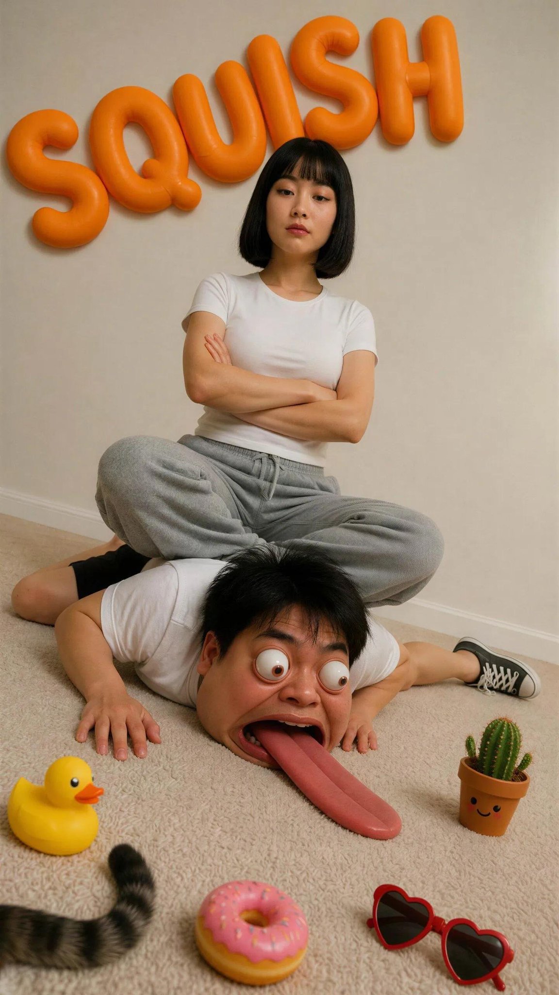 タコス画像の面白3Dイラストポスター例 AI image prompt example
