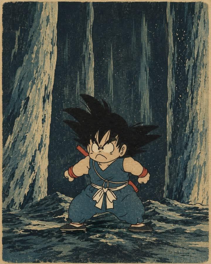 Vintage Japanese Ukiyo-e Woodblock Print Reimagining Classic AI Prompt AI image prompt example 4