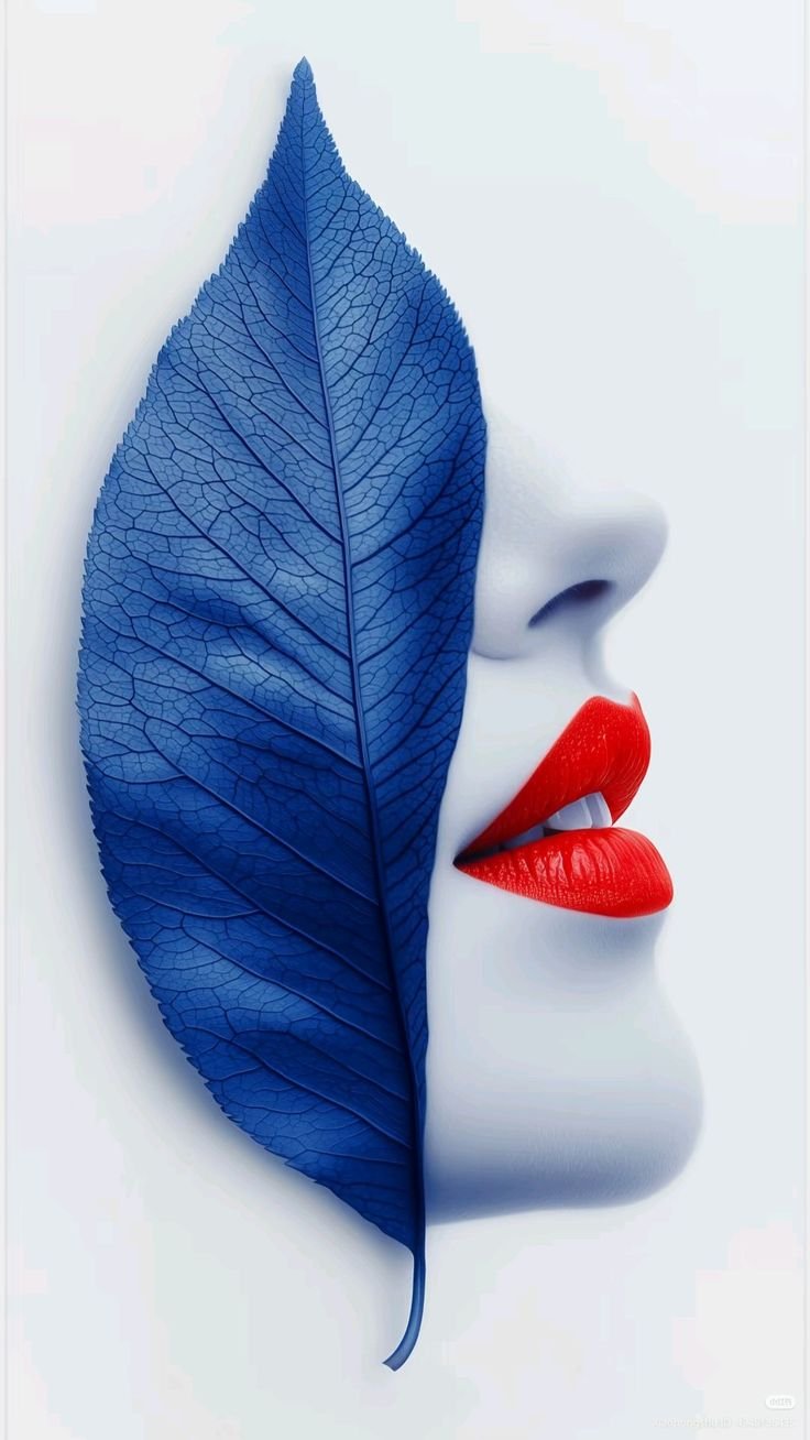서랄 미니멀리스트 디지털 아트의 극단적 클로즈업 측면 사진 AI image prompt example