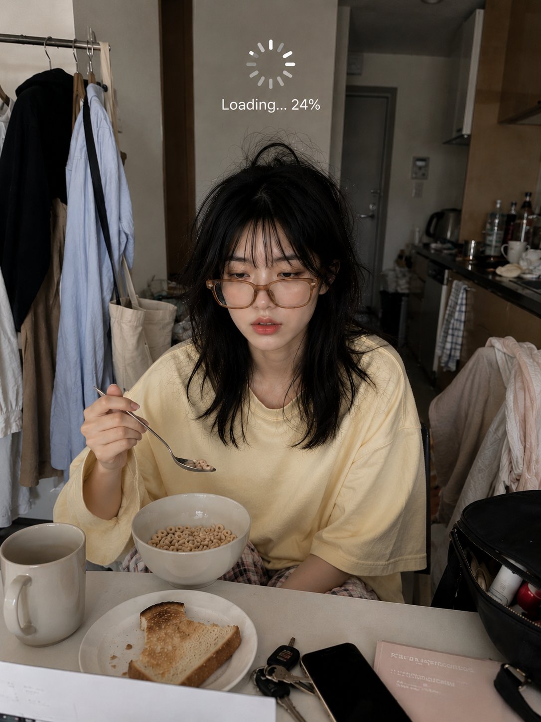 실제 유머러스 인물 사진 - 아직 로딩 중 AI 프롬프트 AI image prompt example 2