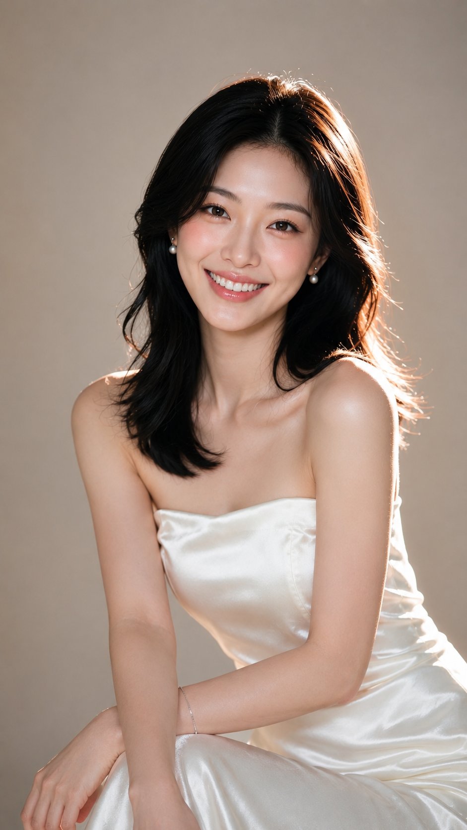 East Asian Beauty Portrait Photography Prompt: Radiant Genuine... AI image prompt example