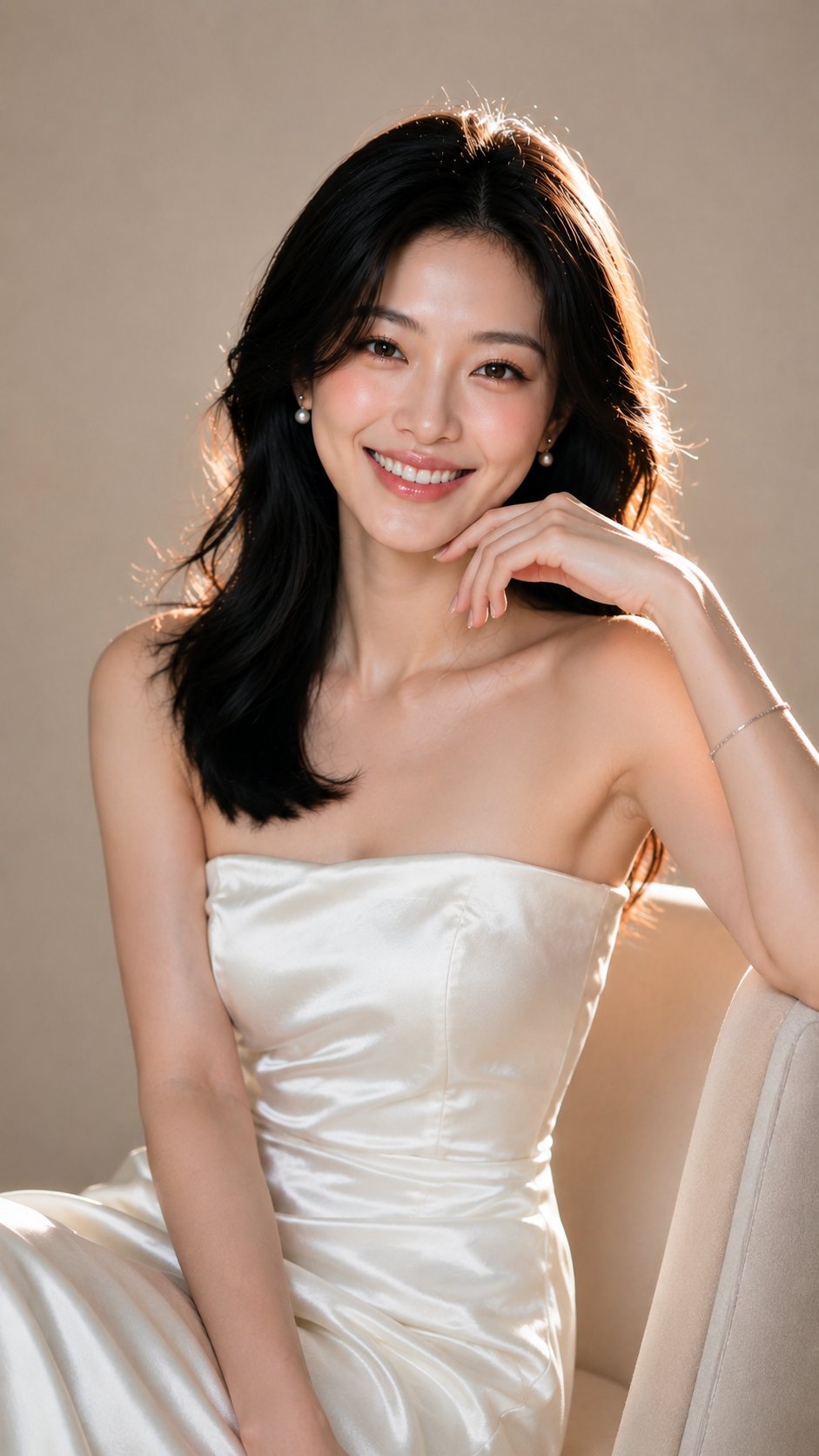 East Asian Beauty Portrait Photography Prompt: Radiant Genuine... AI image prompt example 2