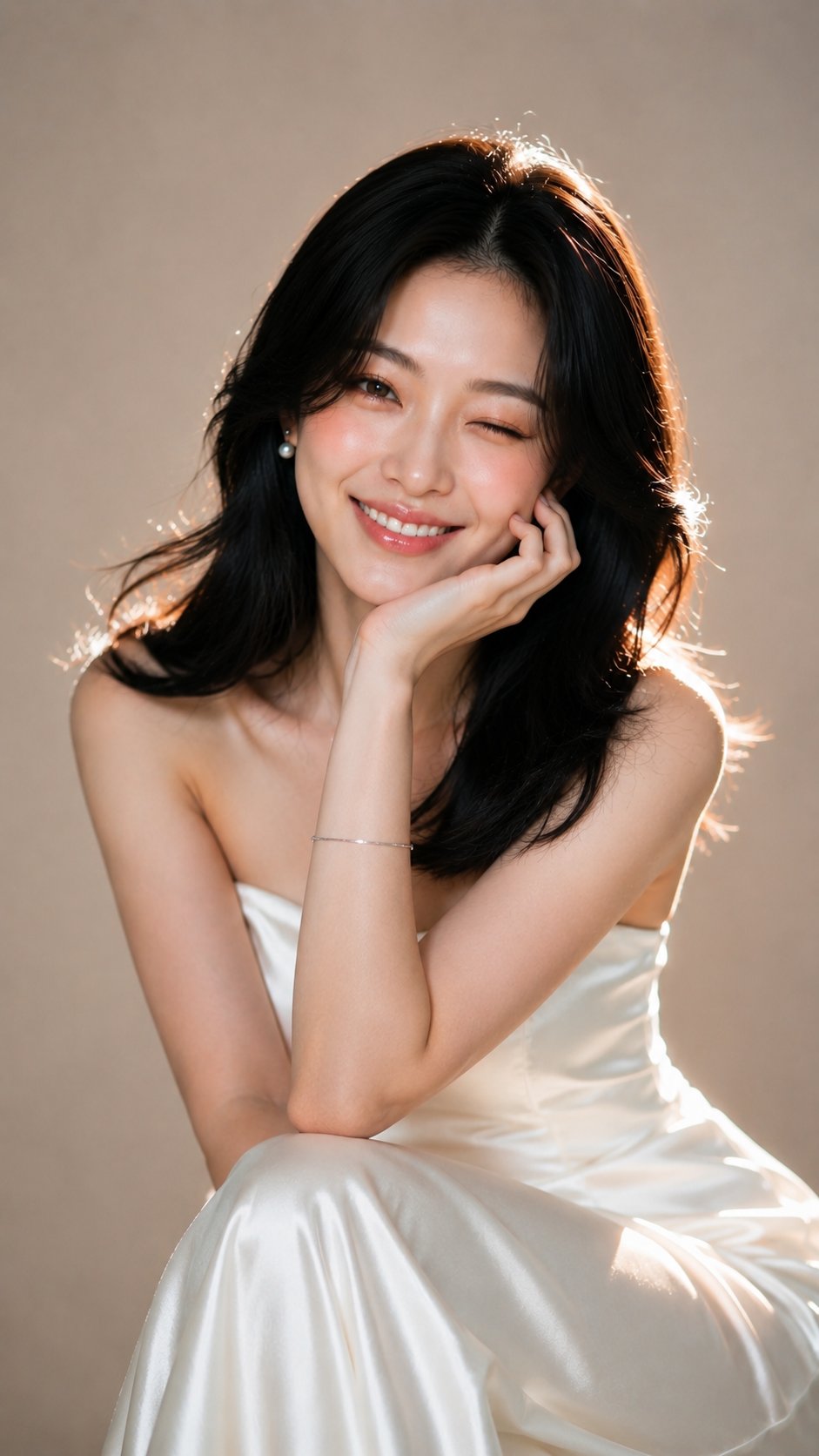 East Asian Beauty Portrait Photography Prompt: Radiant Genuine... AI image prompt example 3