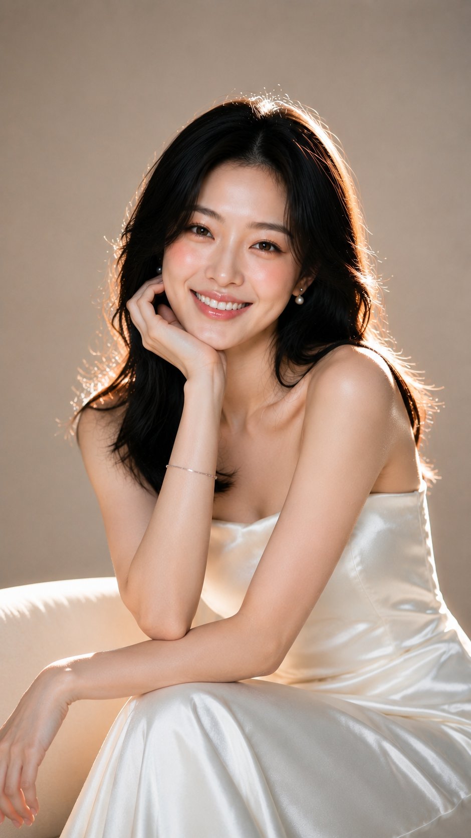 East Asian Beauty Portrait Photography Prompt: Radiant Genuine... AI image prompt example 4