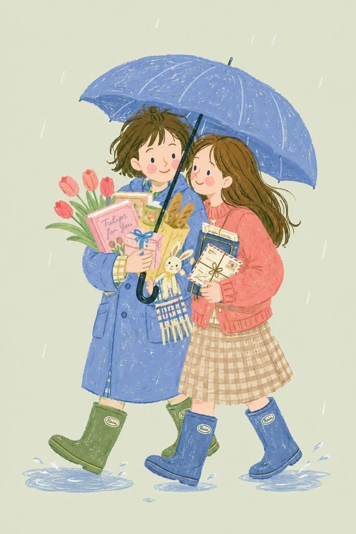 Cozy Scandinavian Children's Storybook Illustration Prompt AI image prompt example 2