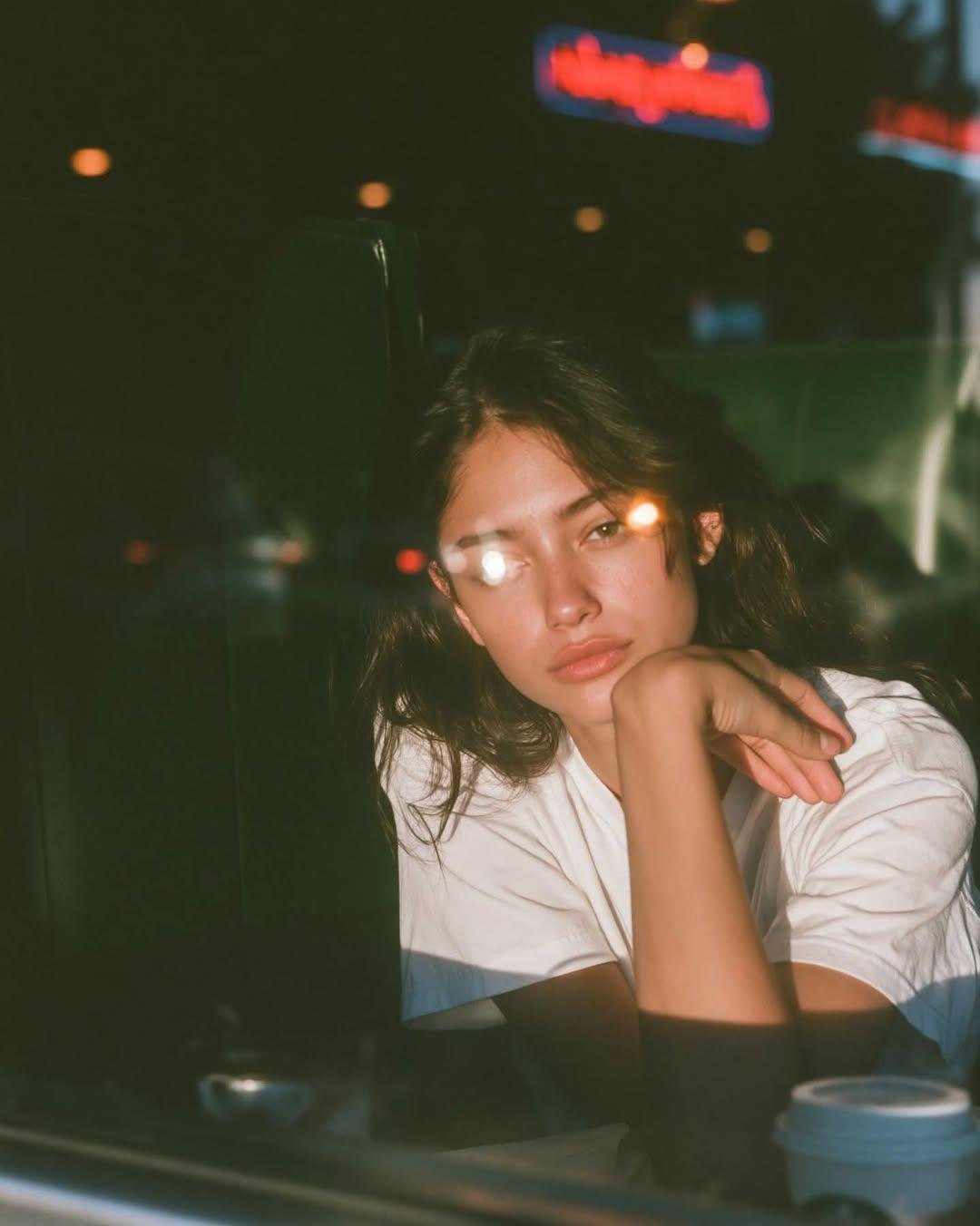 Ultra-cinematic Lifestyle Portrait Photographed Through CAF Window... AI image prompt example 4