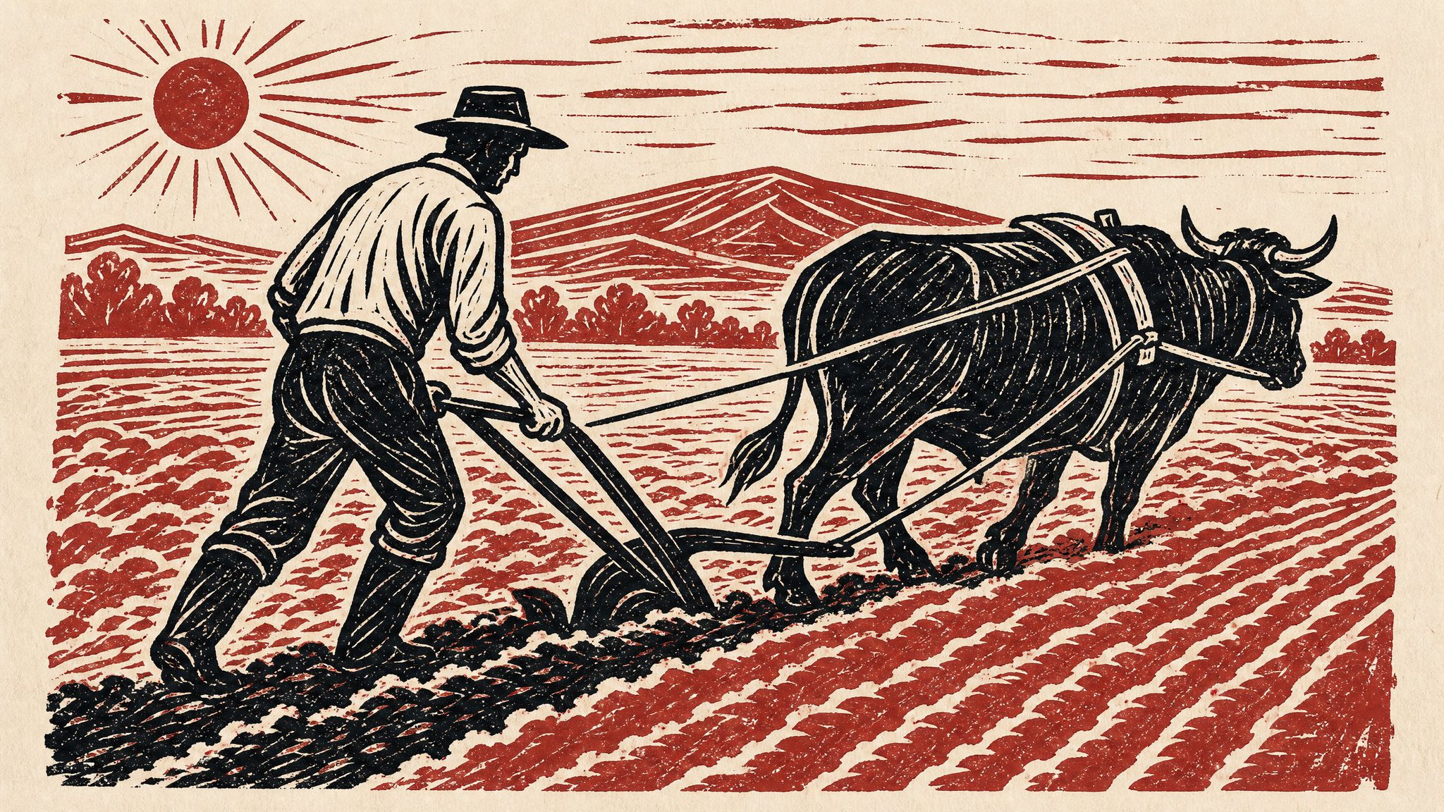 Linocut Print Illustration AI Prompt with Folk-Art Style AI image prompt example 3