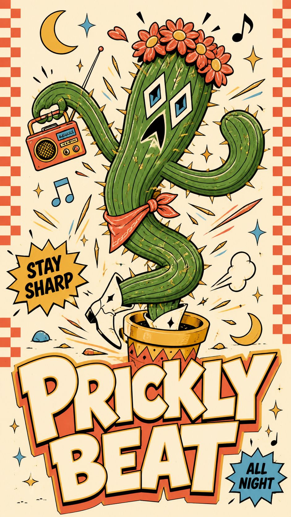 Rubber-Hose Overtime Mascots With Pun Titles AI image prompt example 2