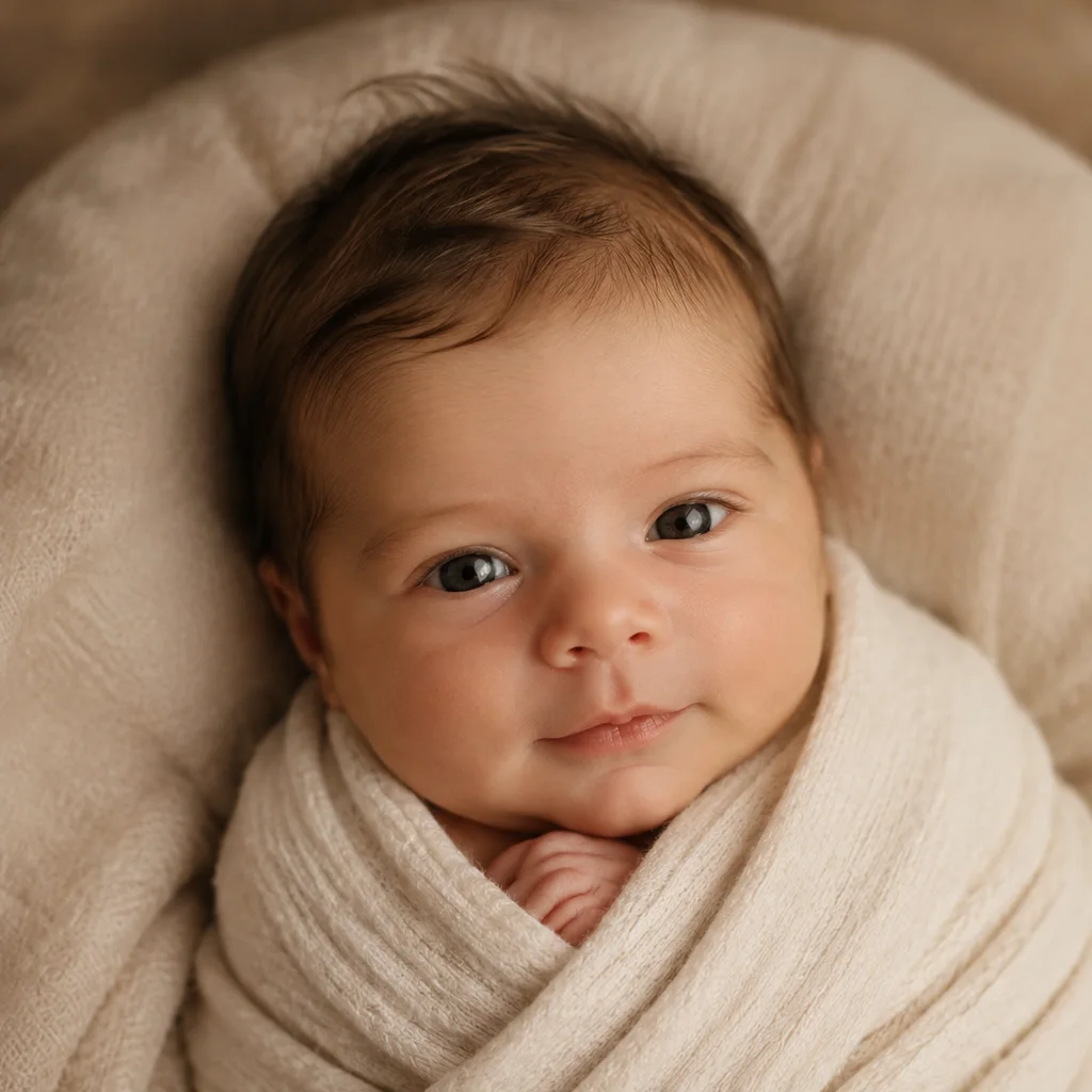 Two portraits into a newborn concept After