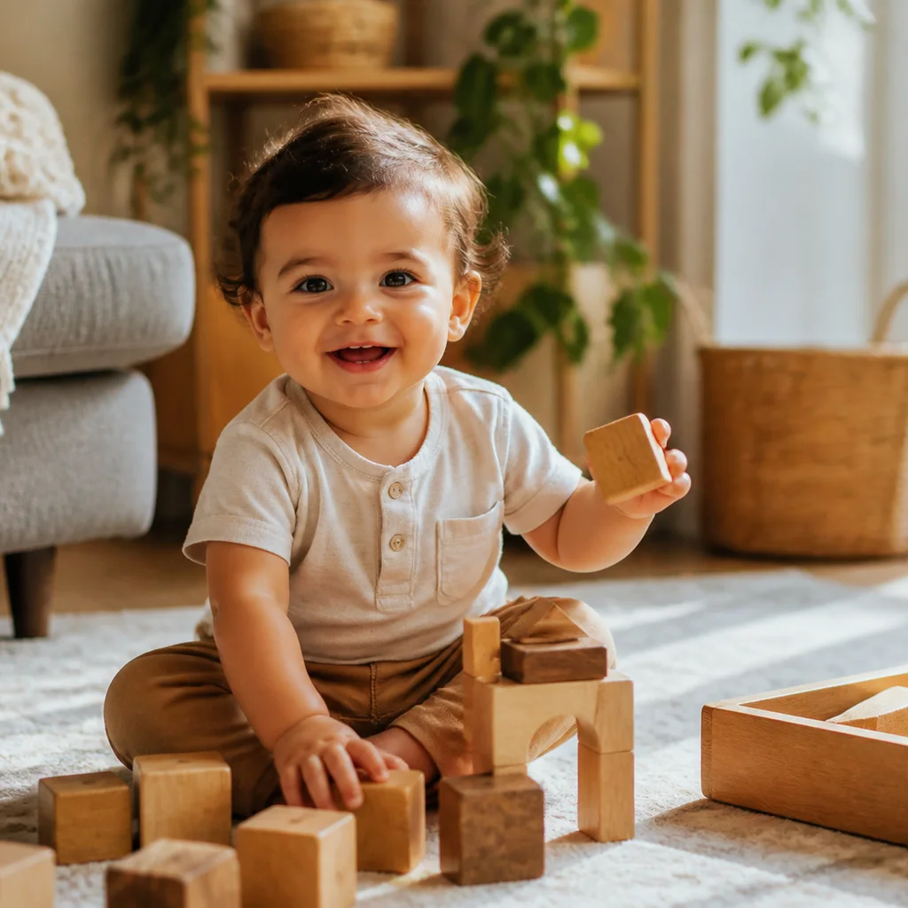 One portrait into a toddler scene After