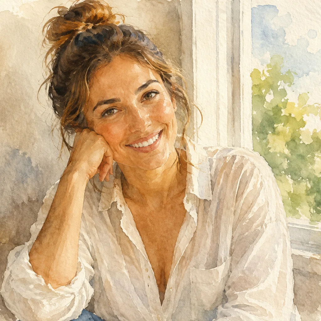 Portrait reimagined as a wash After