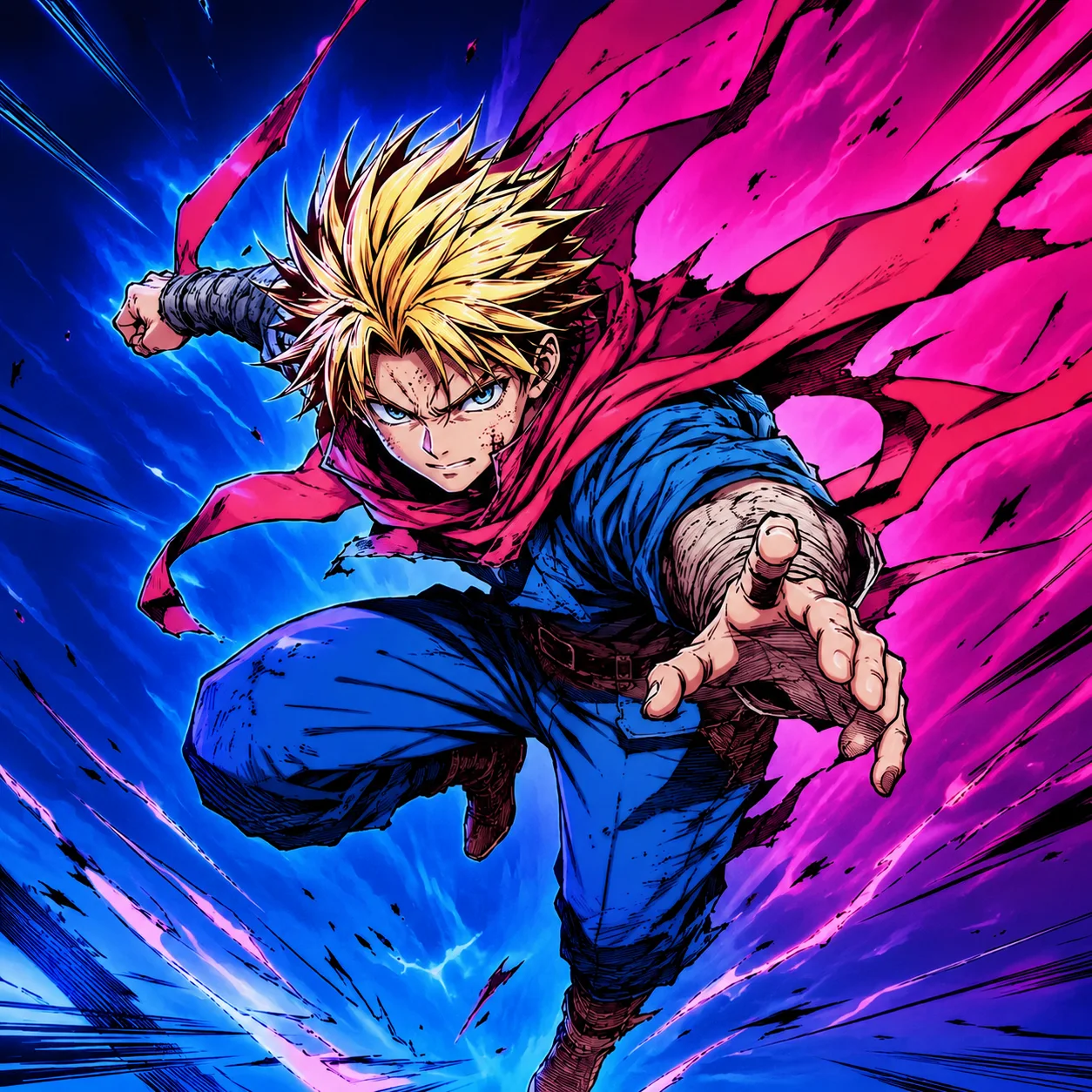 צבע AI Manga Colorizer example