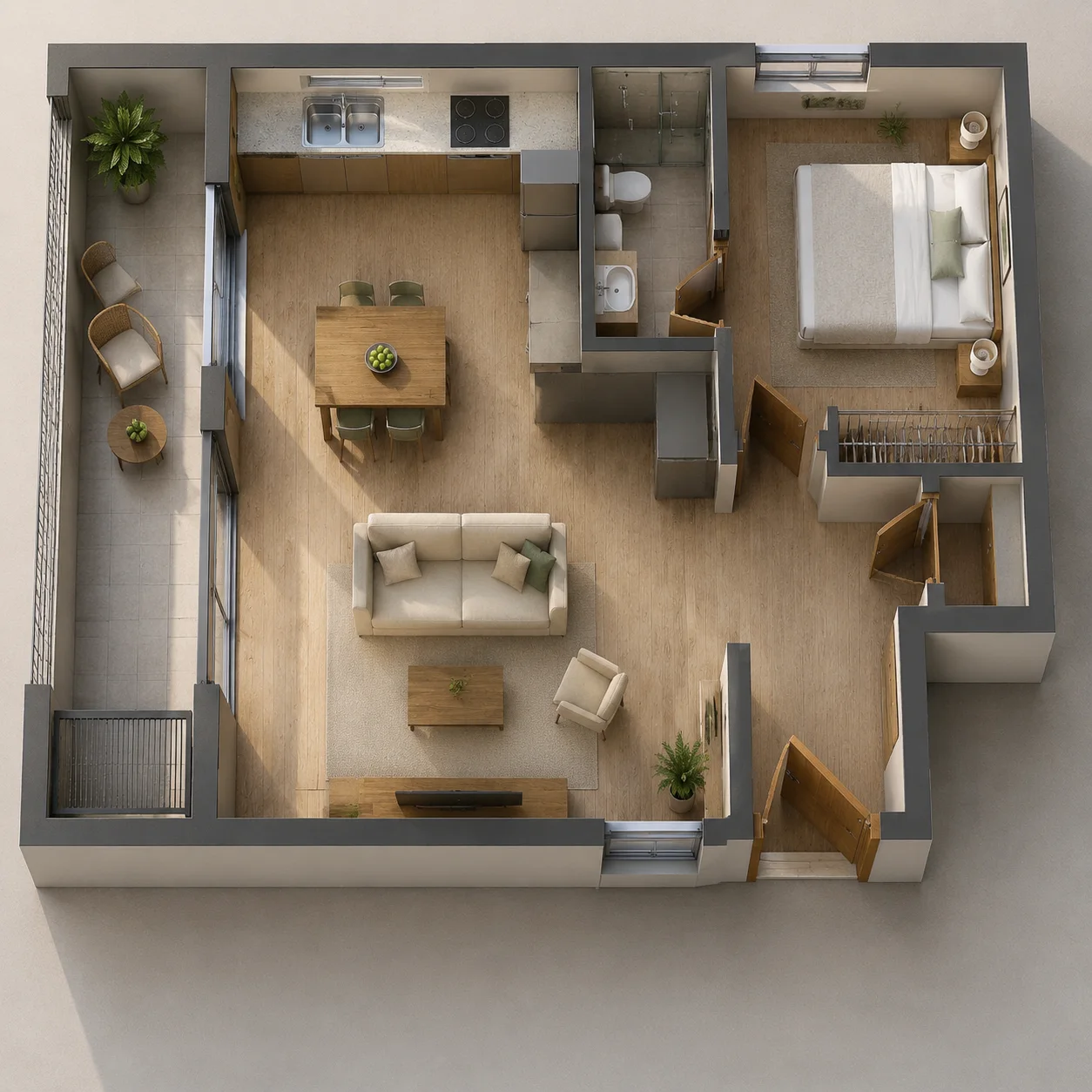 רינדור AI Sketch to Render example