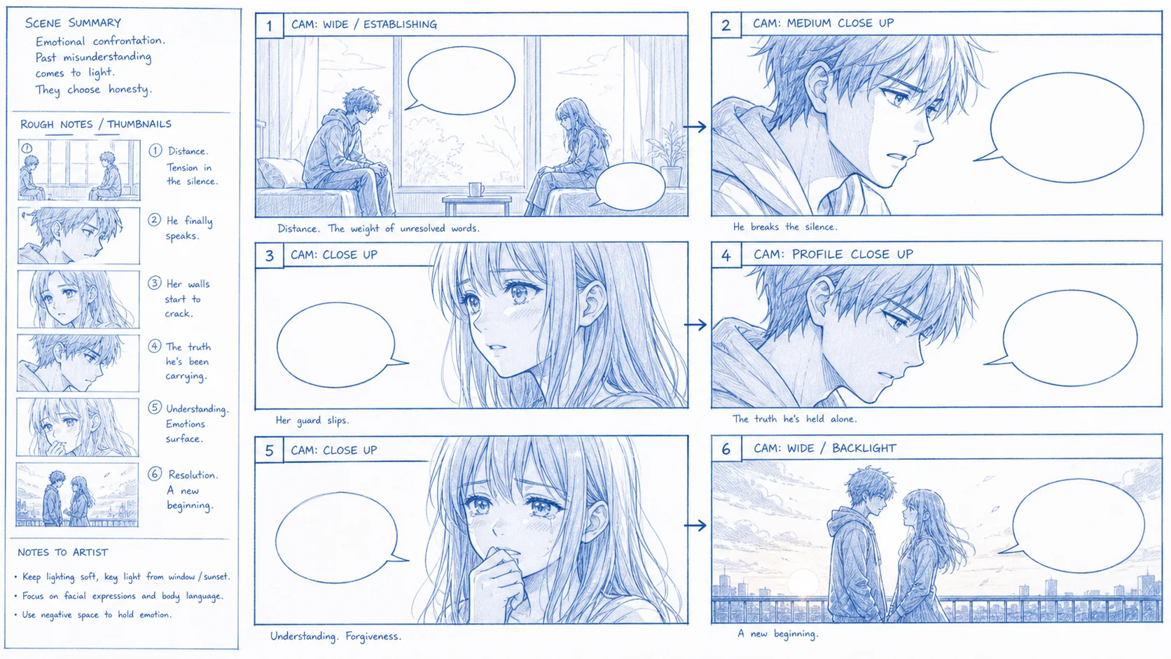 Keep character motion and page pacing easy to review. example