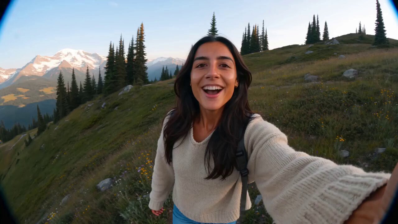 Realistic Early 2000s Sony MiniDV Home Video Selfie: Authentic Girl AI video prompt example