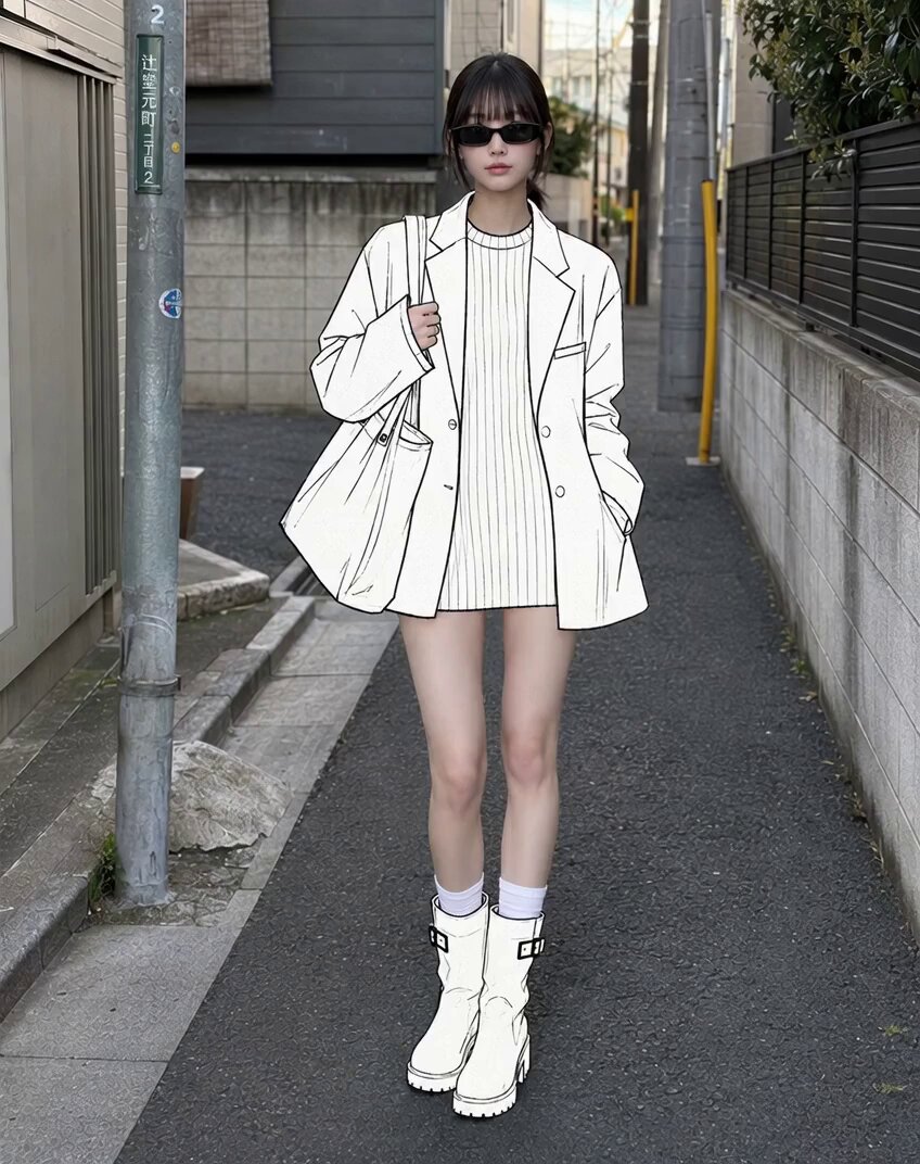 Doodle Fashion 简版 Seedance AI视频案例 AI video prompt example