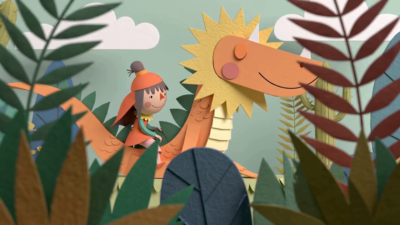 Creating Animated Pop-Up Books in Paper-Cut Style AI video prompt example
